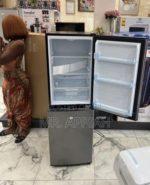 Lovely Design Nasco 158l Bottom Mount Freezer Fridge(Dark Gray) · Photo 1