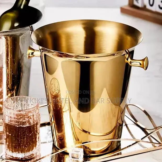Gold Champagne Bucket 5l + Free Tong · Photo 1