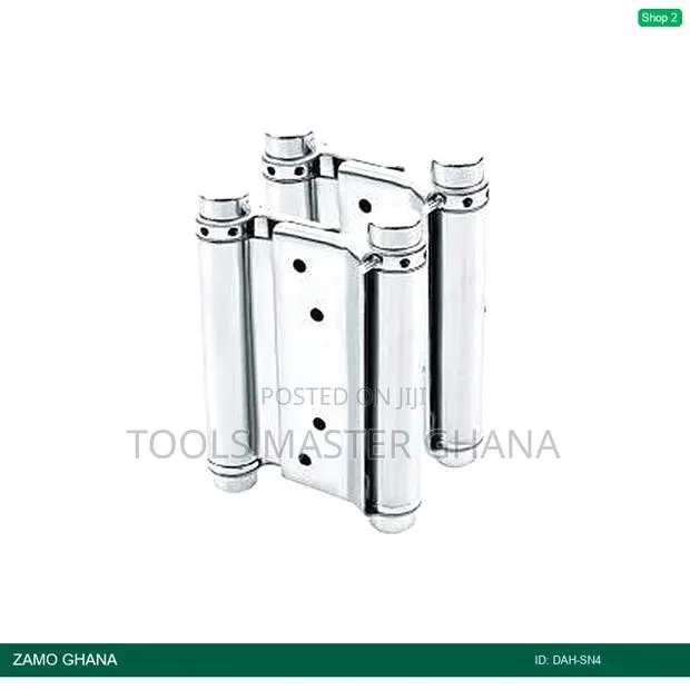 Double Action Spring Hinges 4 Inch Silver - Dah-sn4 · Photo 1
