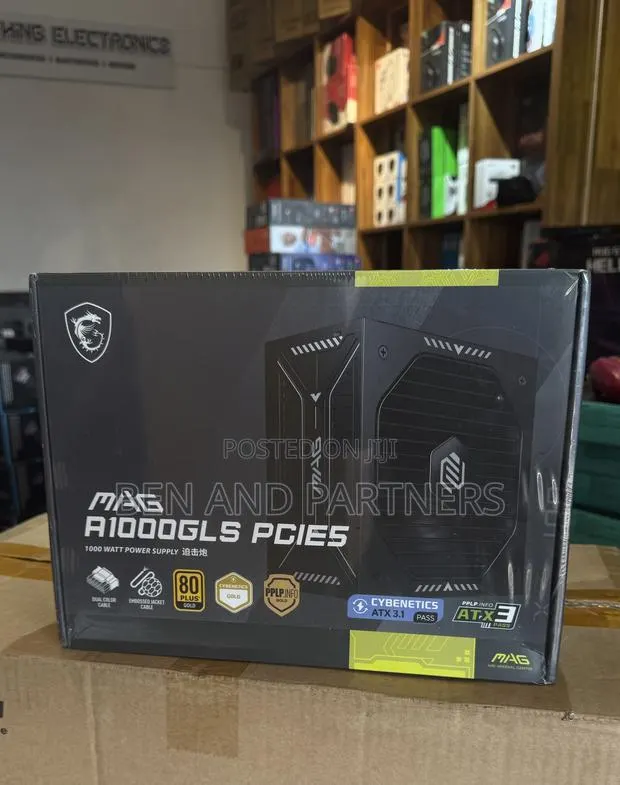 MSI MAG A1000GLS PCIE5, 1000W Gaming Power Supply, 80+ Gold · Photo 1