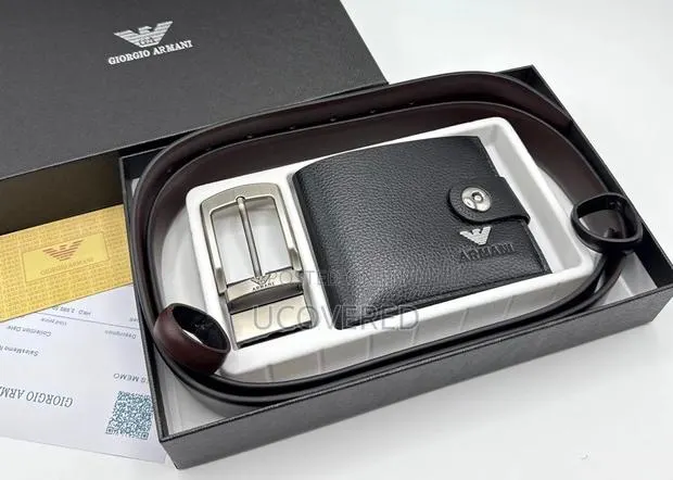 Branded Men's Wallet + Belt Gift Sets · Photo 1