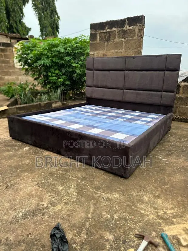 Dark Brown King Size Bed Frame · Photo 1