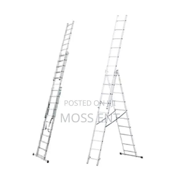 3x8 Steps Triple Slide Ladder Aluminium - Lz3208b · Photo 1