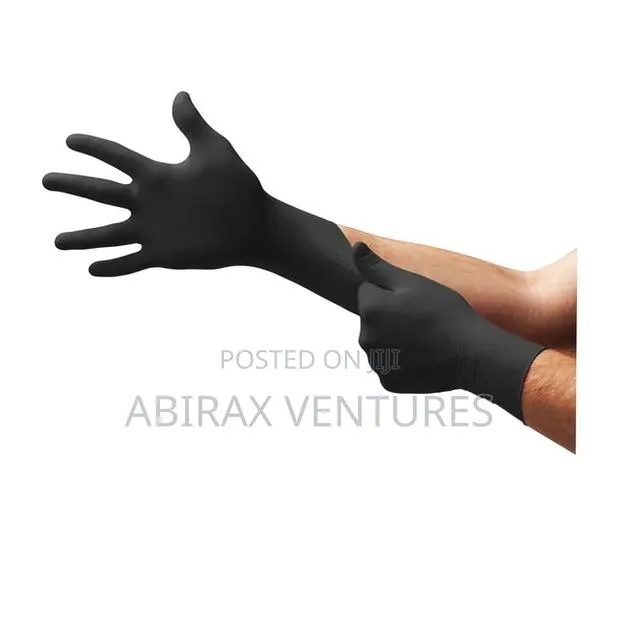 2pcs Black Disposable Hand Gloves · Photo 1