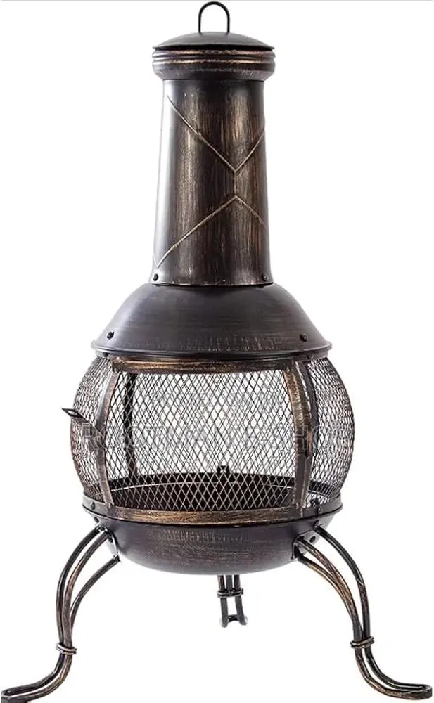 Emberwood 90cm Chiminea With Fire Grate. Poker - Fire Pit · Photo 1