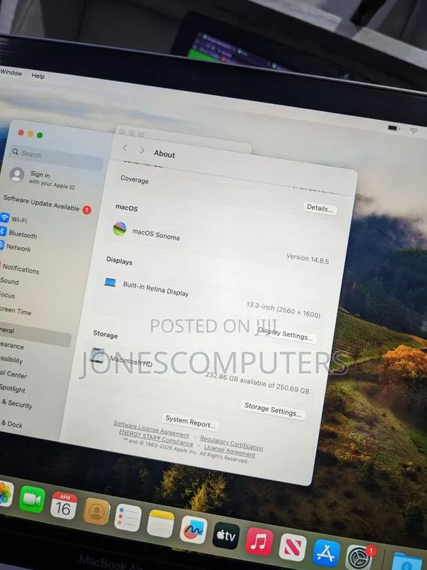 Laptop Apple MacBook Air 2018 8GB Intel Core i5 SSD 256GB · Photo 1