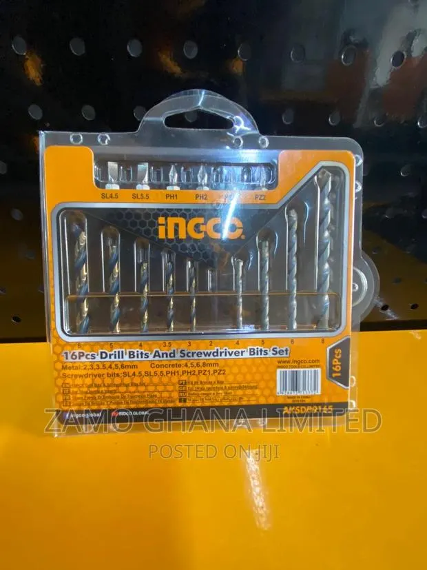 Ingco 16pcs Drill Bits Screwdriver Bits Set - Aksdb9165 · Photo 1