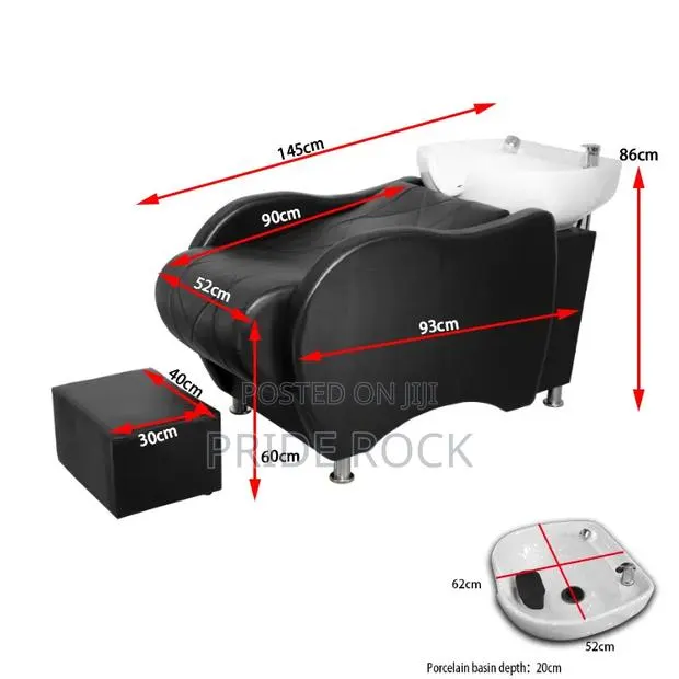 Quality All Black Shampoo Bed, Salon Chair · Photo 4