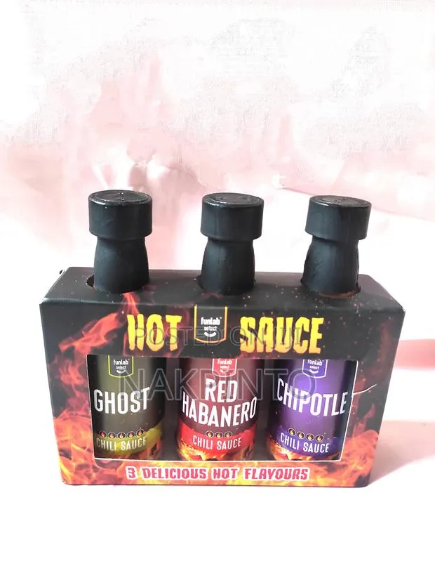 Hot Chili Sauce. 3 Delicious Hot Flavours. Red Habanero · Photo 1