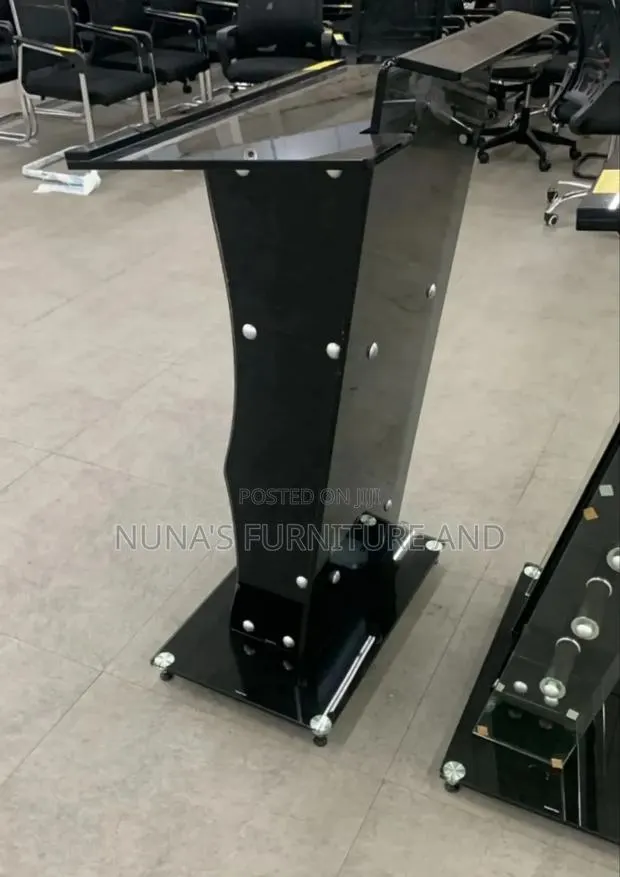 Tempered Glass Pulpit (All Black) · Photo 1