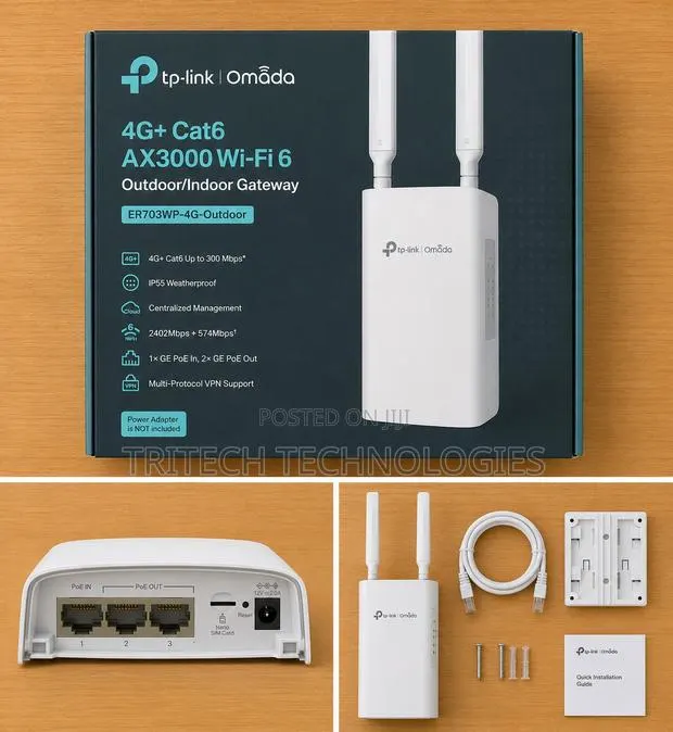 Er703wp-4g-Outdooromada 4g+ Cat6 Ax3000 Wi-Fi 6 Outdoor/Indoor · Photo 1