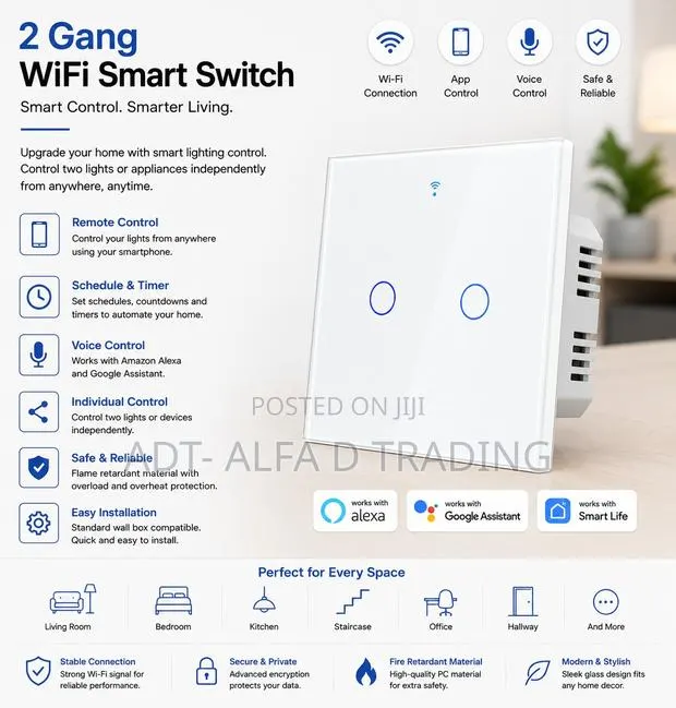 2 Gang Wifi Smart Switch · Photo 1