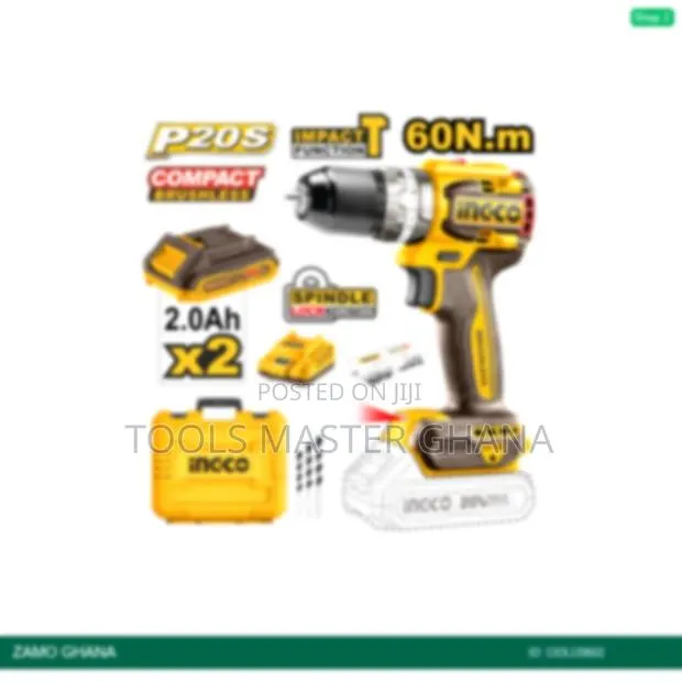 Lithiumion Compact Brushless Impact Drill 20v 2 Battery - Cidli20602 · Photo 1