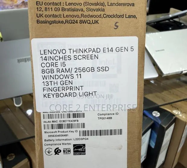 New Laptop Lenovo ThinkPad E14 Gen 5 8GB Intel Core i5 SSD 256GB · Photo 2