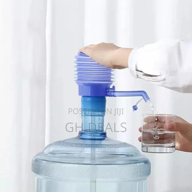Manual Hand Press Water Dispenser Pump - Blue · Photo 1