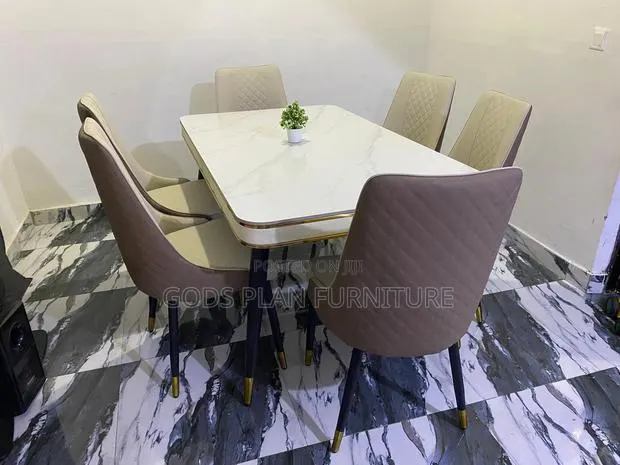 6 Seater Marble Dining Set · Photo 1