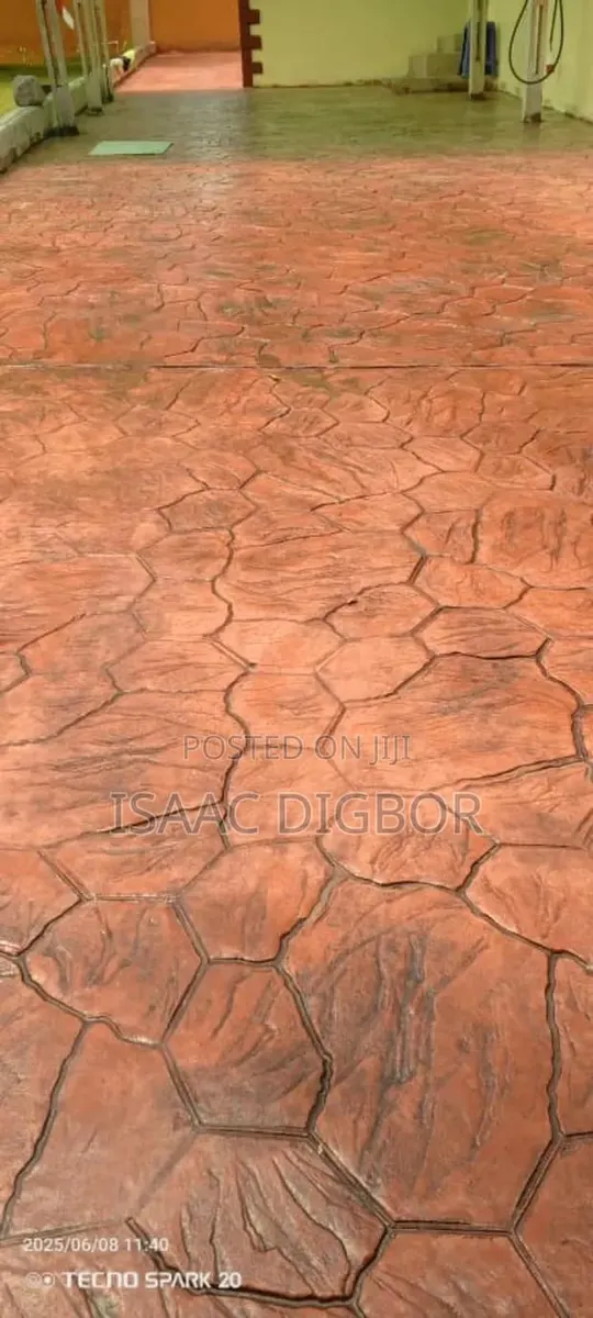 Concrete Stamping Tiles Lane Stone Lane General Construction · Photo 1
