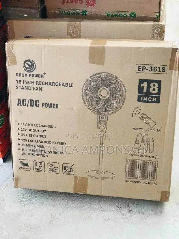 Rechargeable Solar Fan · Photo 1