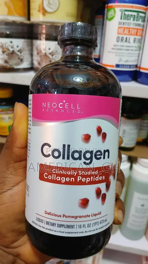 Neocell Collagen Peptides Pomegranate Liquid Supplement, 473ml · Photo 1