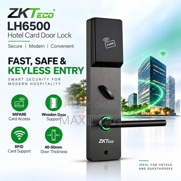ZKTeco LH6500 Super Thin RFID Hotel Door Lock · Photo 1