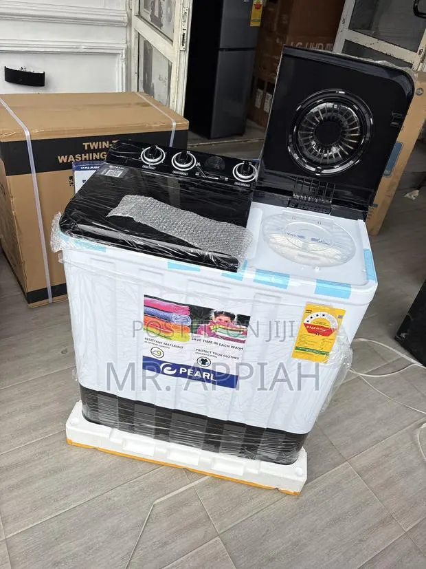 Classic Pearl 12kg Spin Dry Washing Machine(Black/White) · Photo 1