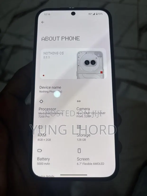 Nothing Phone 2a 128 GB Black · Photo 1