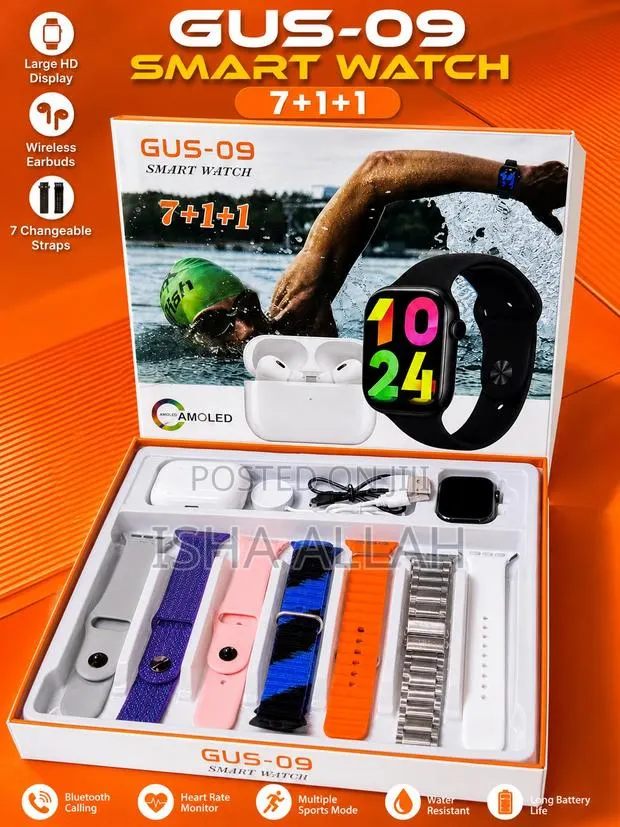 Gus-09 Luxury 9-in-1 Smart Watch Kit · Photo 1