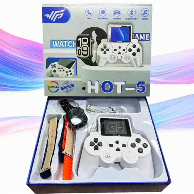 Hot-5 Smart Watch and Gaming Consoles With 520 Preloaded and 4 Straps · Photo 1