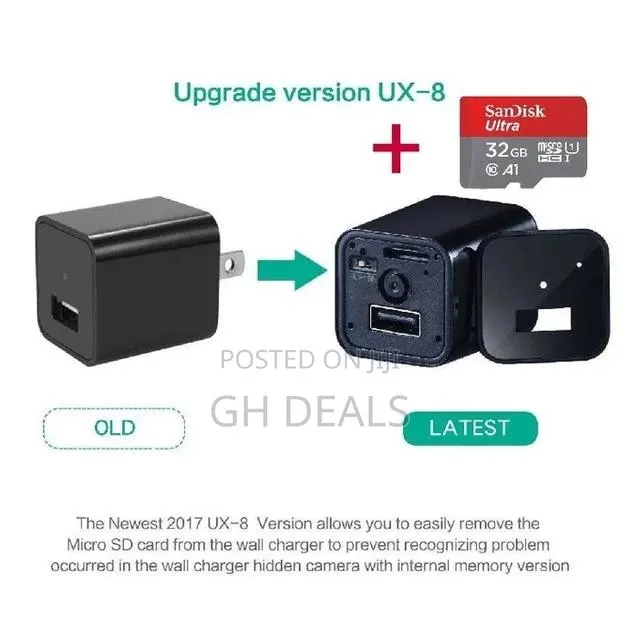 Usb Charger Spy Camera - Black · Photo 1