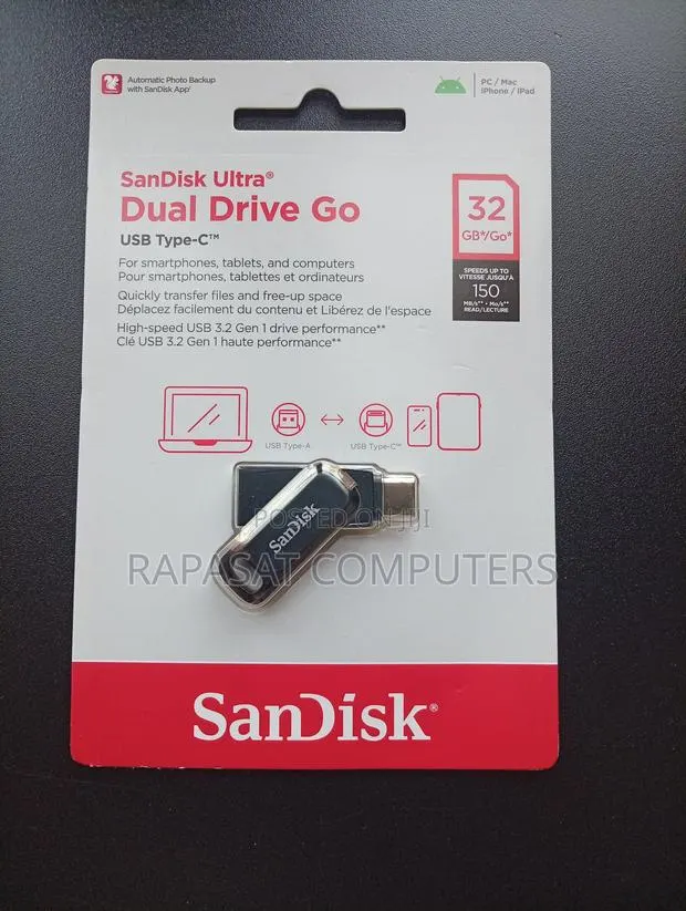 Sandisk 32gb Ultra Dual Drive USB Type C Flash Drive · Photo 1