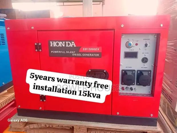 Rock Regal Hub 15kva Diesel 16500watts Honda Generator · Photo 1