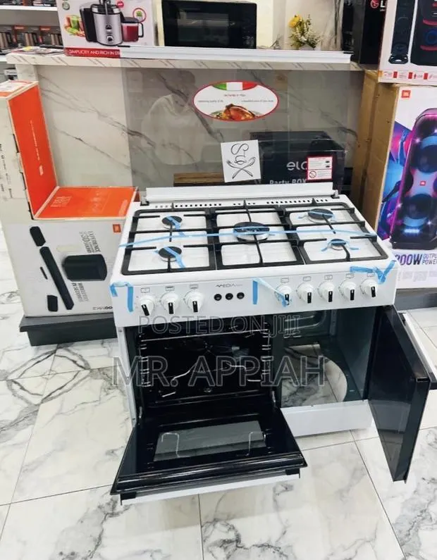 Classic Mediatech 5 Gas Burner Glass Oven(White) · Photo 1