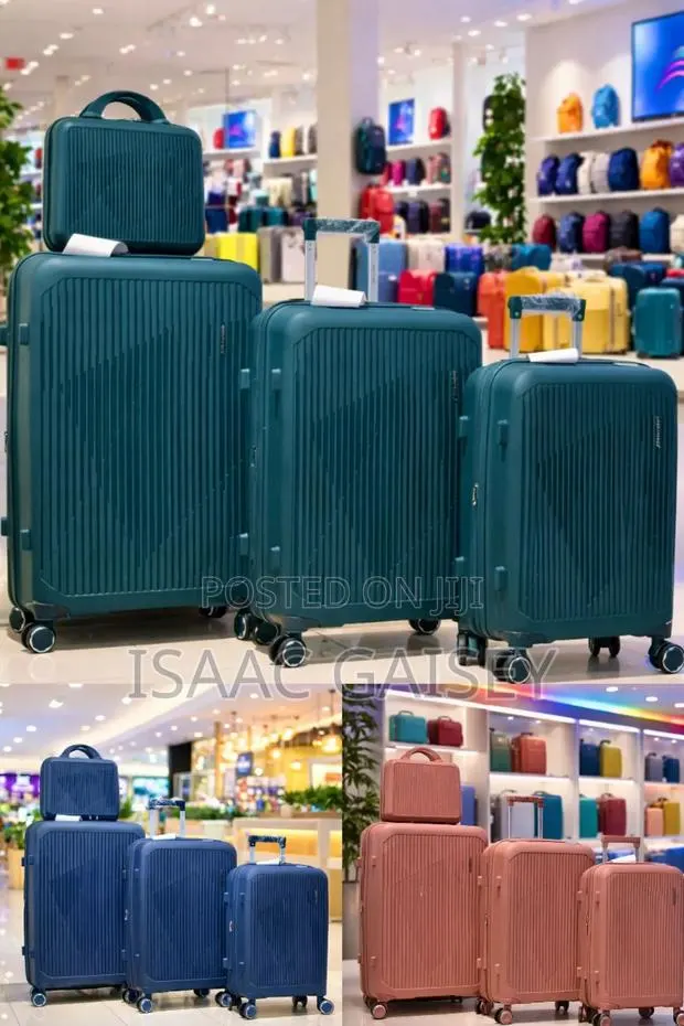 4set Classy Durable Anticrake Luggages With Cosmetic Bags in Collage · Photo 1