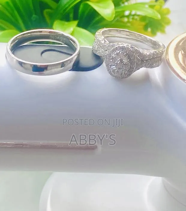 Luxury Pure 925 Sterling Silver 3PCS Wedding Ring SetSet · Photo 1