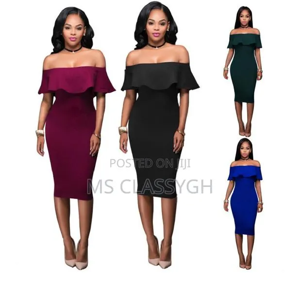 Lotus Leaf Collar Sexy Hip Dress Women's Dress Healthy · Photo 1