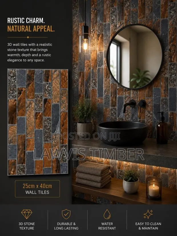 25x40cm Copper Slate 3D Stone Effect Wall Tiles · Photo 1