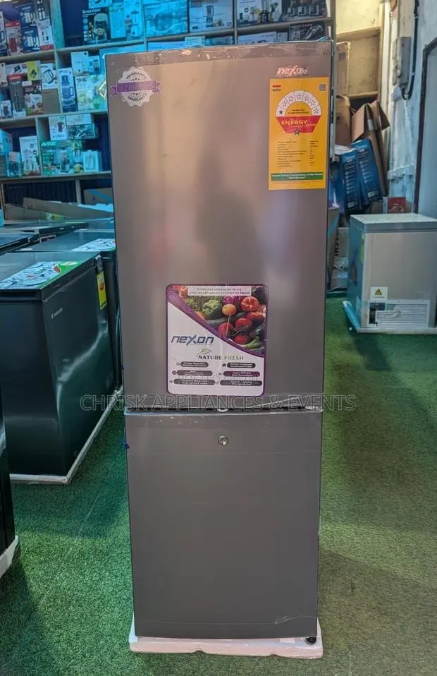 NEXON 157L Double Door Refrigerator – Bottom Freezer | Silver/Grey · Photo 1