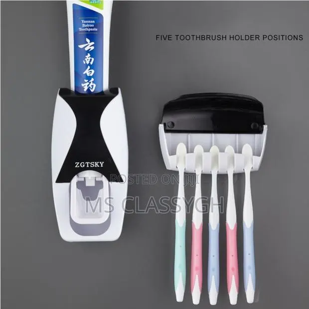 Automatic Toothbrush Holder Toothpaste Dispenser Wall Mounte · Photo 1
