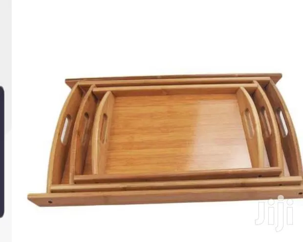 Bamboo Wooden Serving Trays 3pcs Set · Photo 1