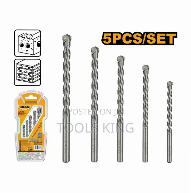 5 PCS Masonry Drill Bits - Akdb3055 · Photo 1