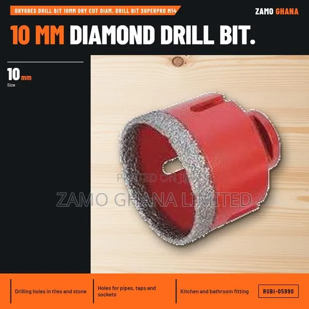 Drygres Drill Bit 10Mm Dry Cut Diam. Drill Bit Superpro M - RUBI-05990 · Photo 1