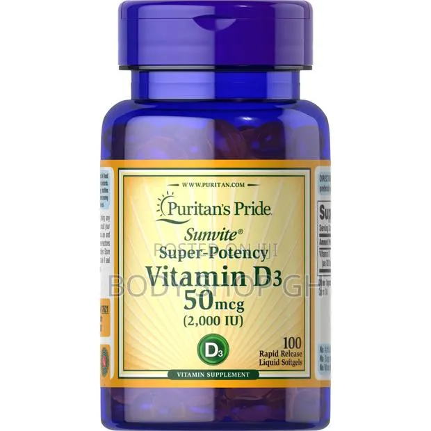 Puritan’S Pride Vitamin D3 - 100 Fast Dissolve Softgels · Photo 1