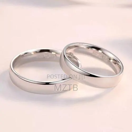 4mm Stainless Steel Silver Couple Rings - Silver · Photo 1