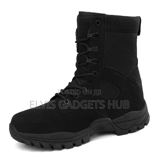 Military Tactical Boots Suede Black · Photo 1