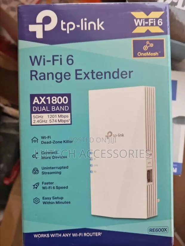 Tp Link Wi-Fi 6 Range Extender Ax1800 Dual Band (Re600) · Photo 1