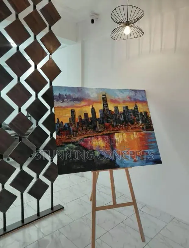 Acrylic Art Canvas Mega City Painting 50 by 40inch · Photo 1