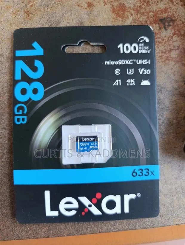 Lexar Micro Sd Card 128gig 100mbs, V30, 633x, Compatible · Photo 1