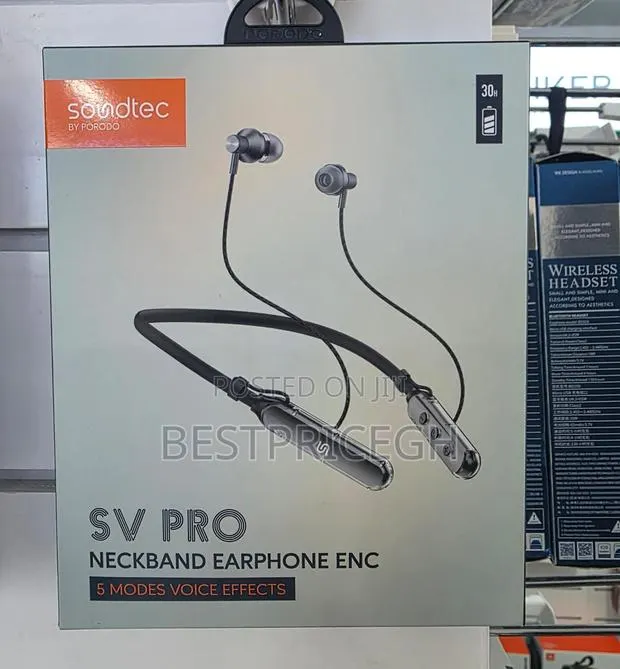 Porodo Soundtec Sv Pro Neckband Earphone Enc · Photo 1