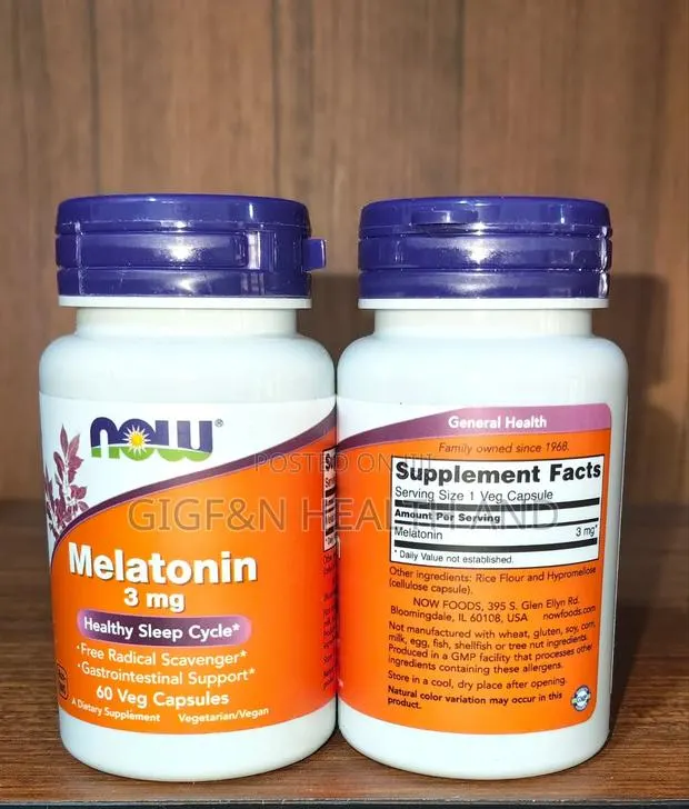 Melatonin, 3mg, 60 Vegcapsules ( Sleep Support) · Photo 1