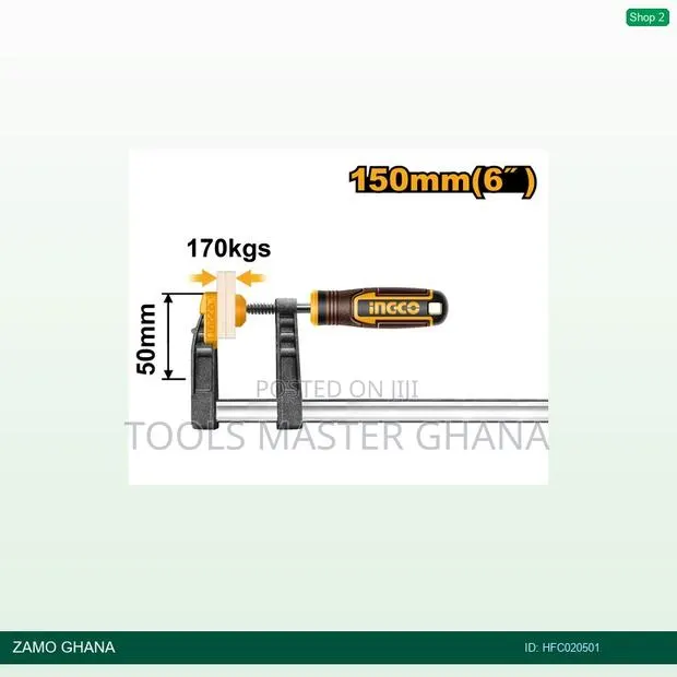 F Clamp With Plastic - Hfc020501 · Photo 1